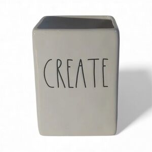 Rae Dunn Cream 'Create' Ceramic Holder